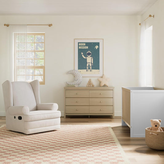 Alpine 6 Drawer Double Dresser (Driftwood) – GREENGUARD Gold Certified, Dresser for Nursery, 6 Drawer Dresser, Kids Dresser, Nursery Dresser Drawer Organizer, Chest of Drawers-1