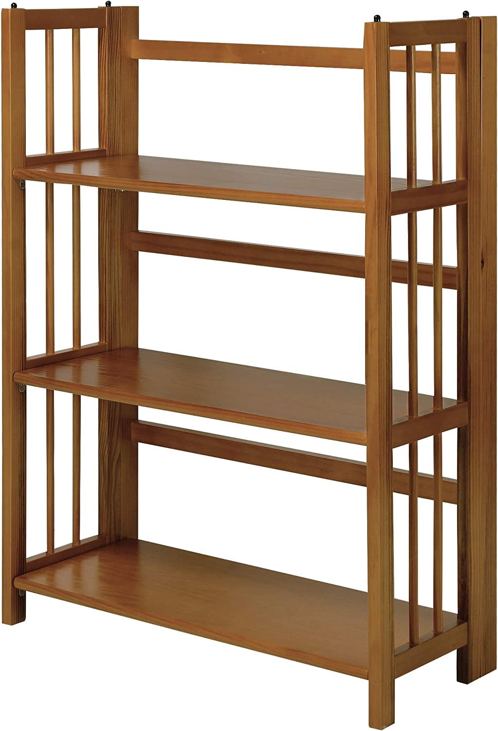 Stackable Chestnut Bookcase - 3 Shelves, 27.5″ Wide-1