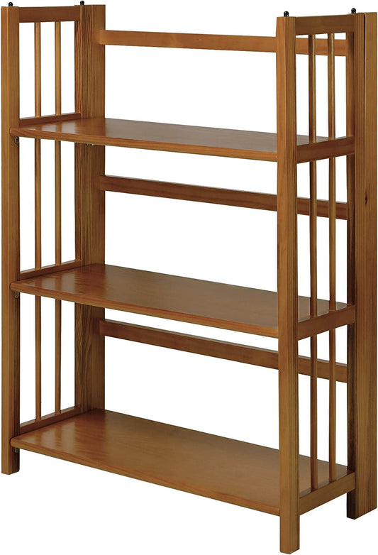 Stackable Chestnut Bookcase - 3 Shelves, 27.5″ Wide-1