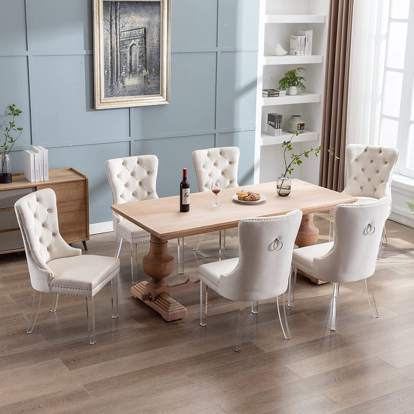 Velvet Dining Chairs Set of 4-0