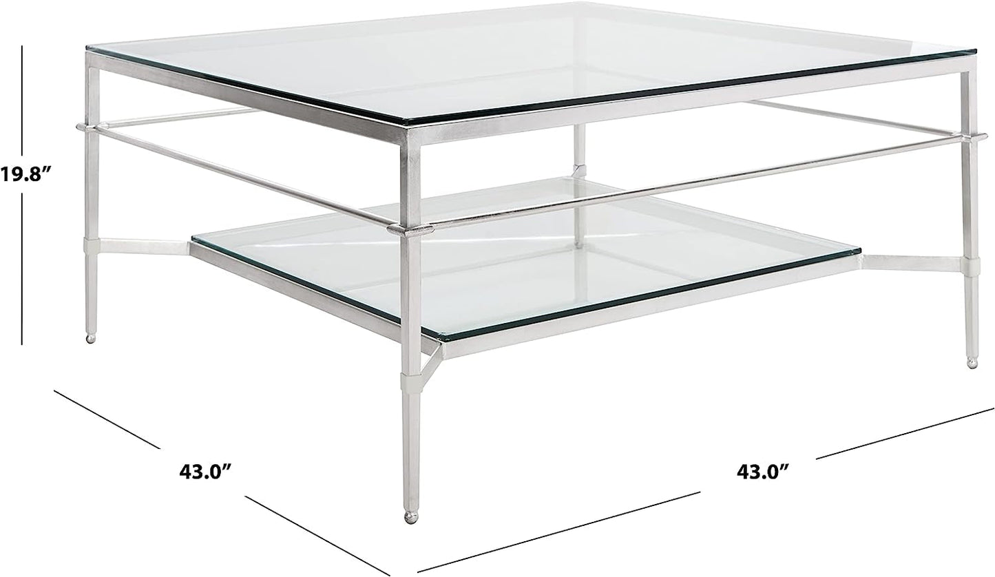 Silver Leaf Glass Couture Cocktail Table-1