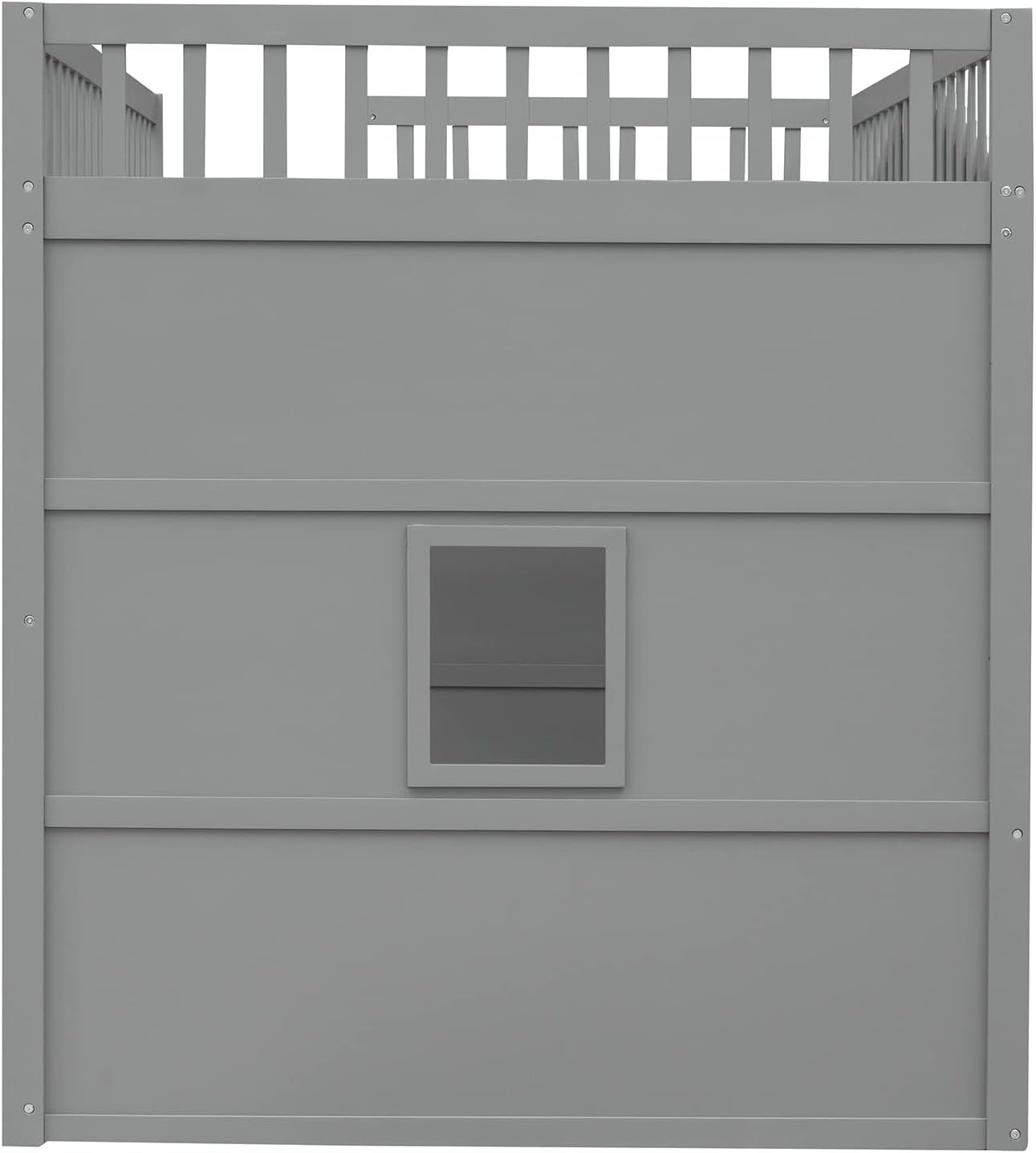 Full Playhouse Loft Bed with Window and Ladder-3