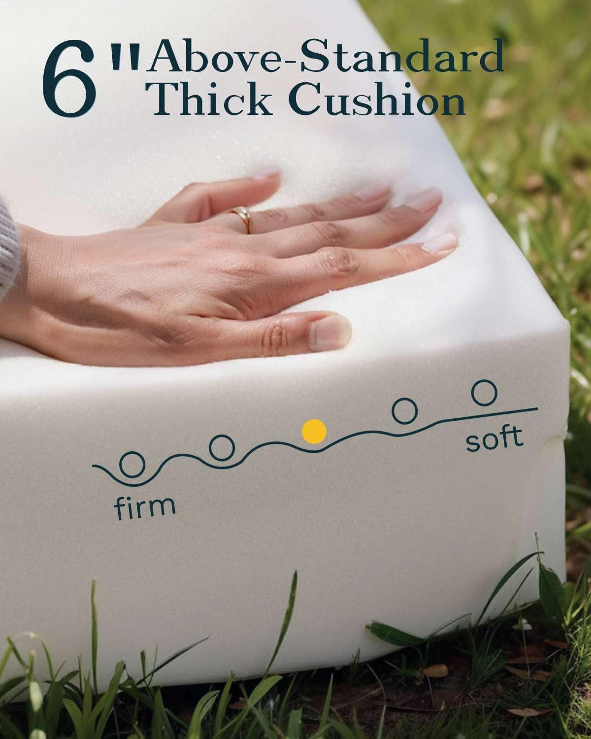 High Back Outdoor Furniture with Extra Thick Cushion Patio Swivel Rocking Chairs, 3PCS Oversized Comfort Wicker Conversation Set for Porch, Deck, Yard in Cream White-2