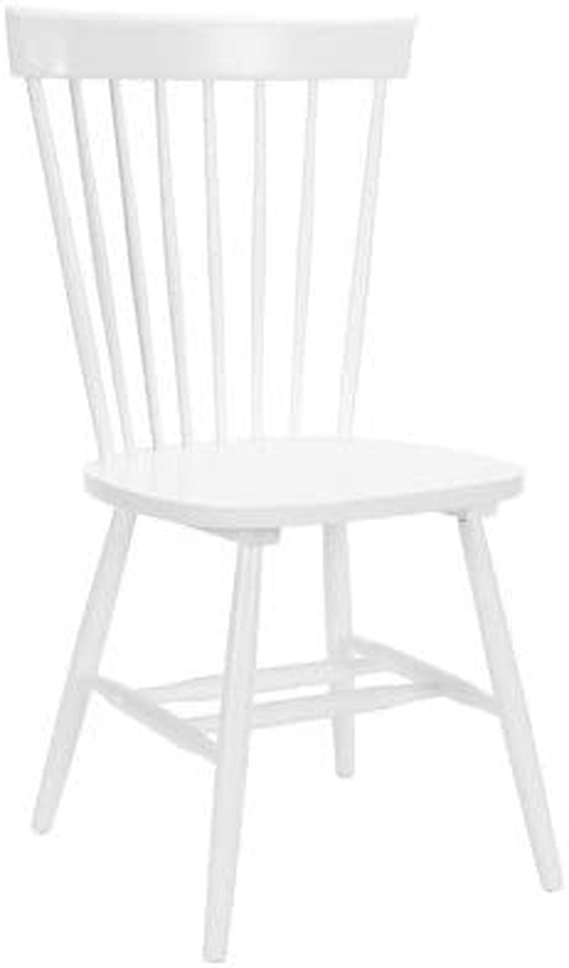 White Country Spindle Side Chair with Foam, Set of 2-0