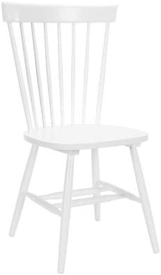 White Country Spindle Side Chair with Foam, Set of 2-0