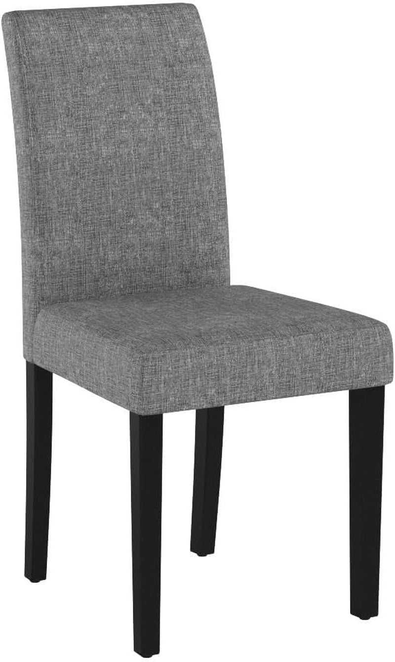 Set of 4 Modern Fabric Upholstered Dining Chairs Elegant Design Dining Room Chairs (Gray Set of 4)-3