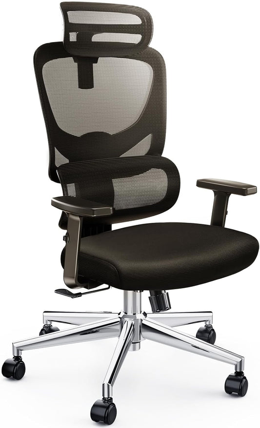 Office Chair Ergonomic Desk Chair High Back Gaming Chair with Adjustable Lumbar Support, Breathable Mesh Adjustable Armrest&Headrest-0