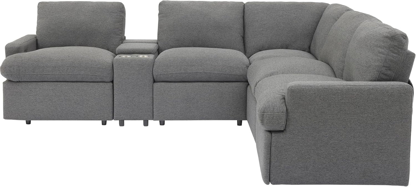 Modern Power Reclining Sectional Sofa with USB & Power-3