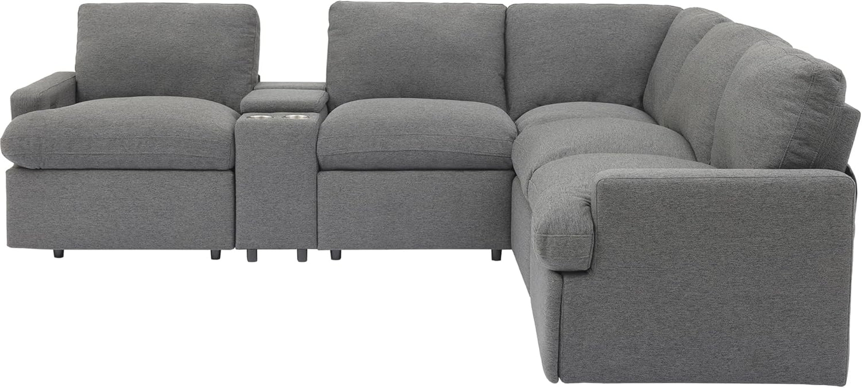 Modern Power Reclining Sectional Sofa with USB & Power-3