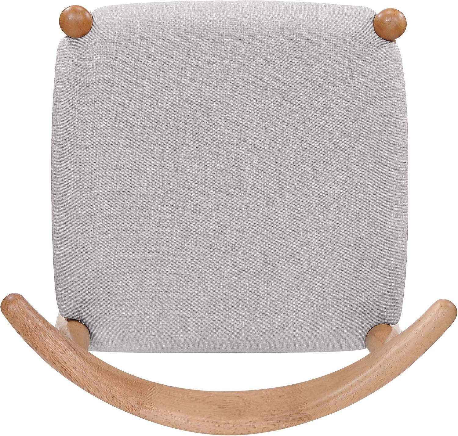 Francie Fabric with Oak Finish Dining Chairs, 2-Pcs Set, Beige-3