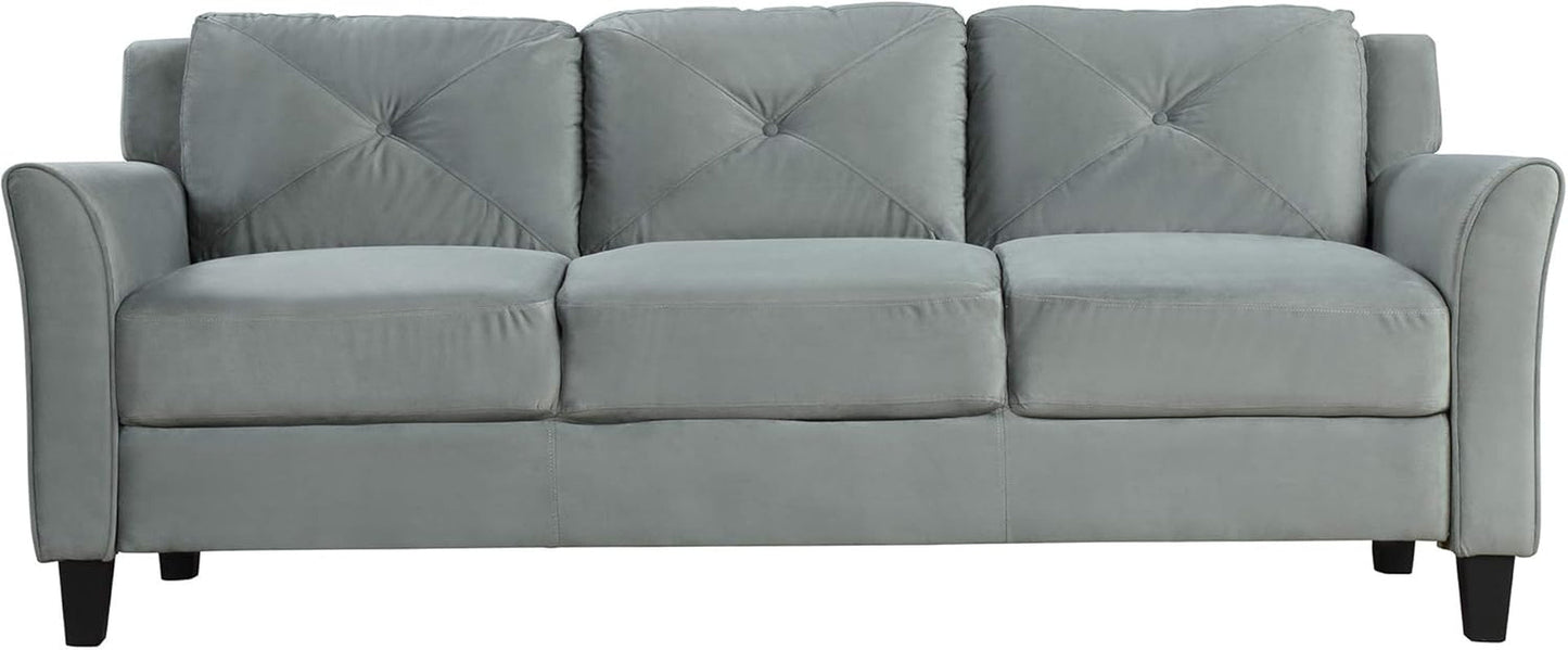 3-Piece Upholstered Living Room Furniture Set,Includ Button Tufted Sectional Sofa & Loveseat Couches and Armchair with Rolled Arms,Side Pockets and Cushion Back, Comfy Sofa & Couch for Home Office-4
