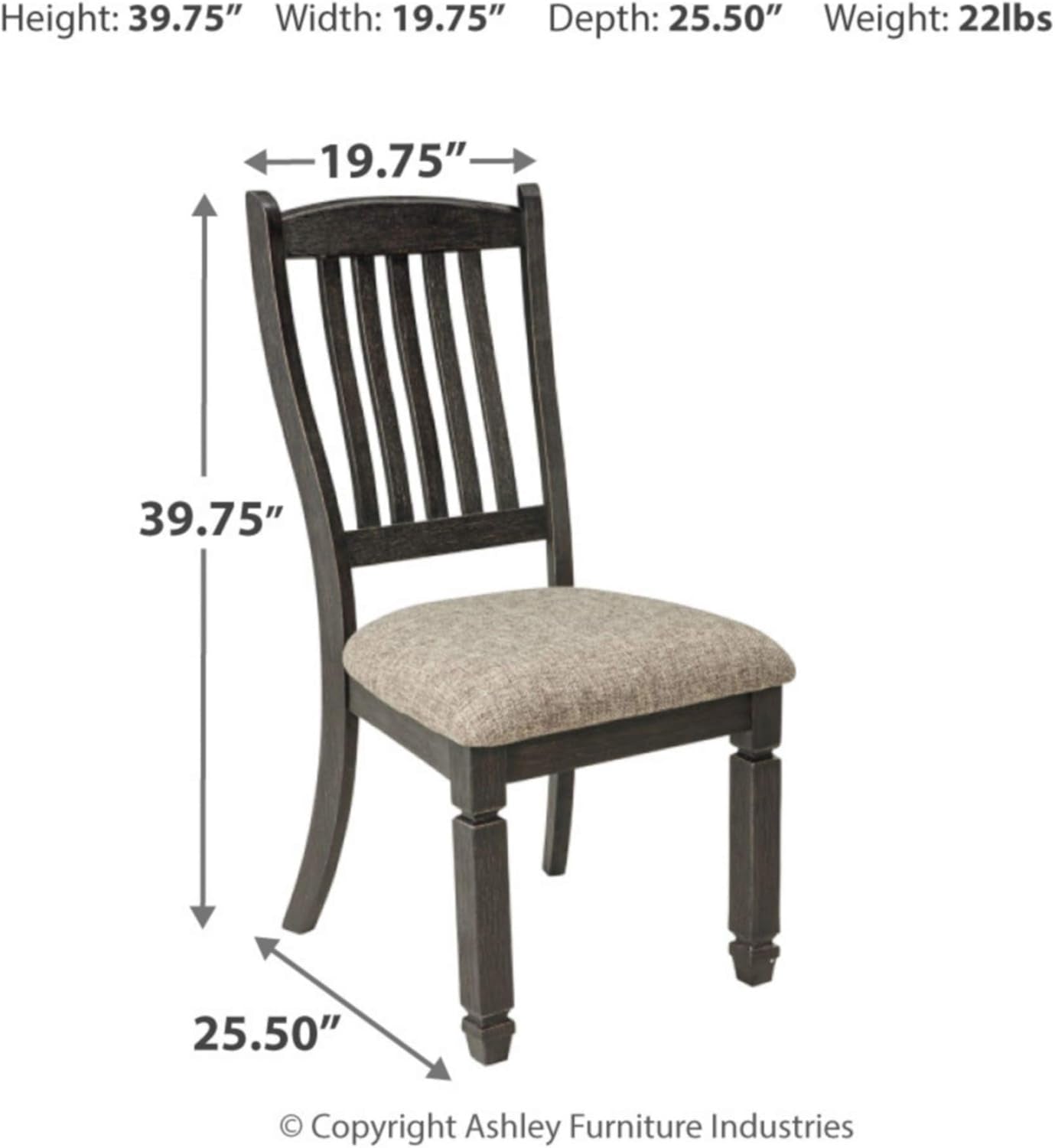 Tyler Creek 20" Dining Room Upholstered Chair, 2 Count, Antique Black-2