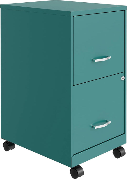 LYS SOHO File/File Mobile Cabinet, Teal-0