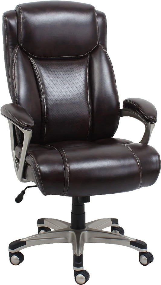 Big & Tall Executive Office Desk Chair with Lumbar Support, Adjustable Height, 350 Lb Capacity, Black Pewter Finish-0