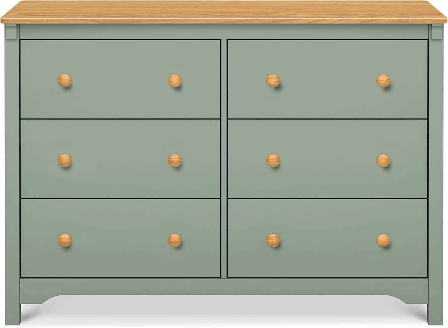 Shea 6-Drawer Dresser in Light Sage and Honey, GREENGUARD Gold Certified-4