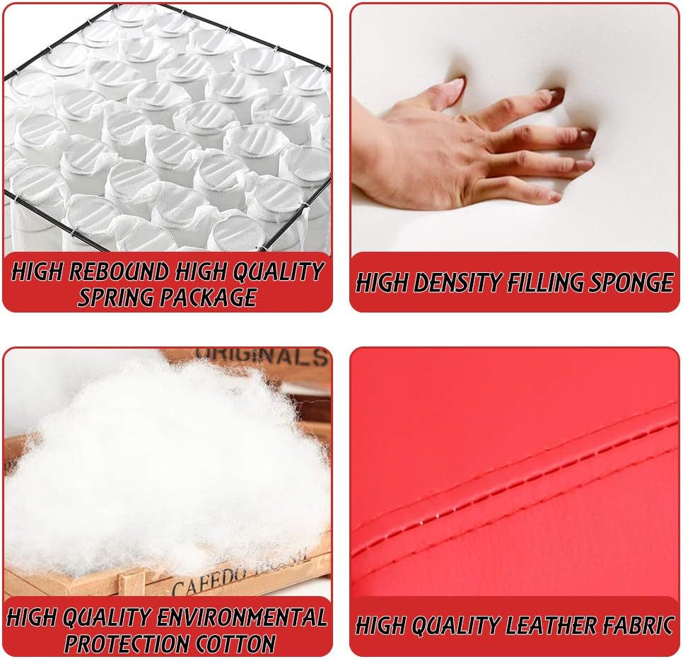 Recliner Chair for Living Room Recliner Sofa Reading Chair Winback Single Sofa Modern Home Theater Seating Lounge with PU Leather Padded Seat Backrest-4