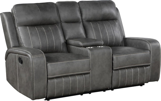 Gray Reclining Loveseat rana-1