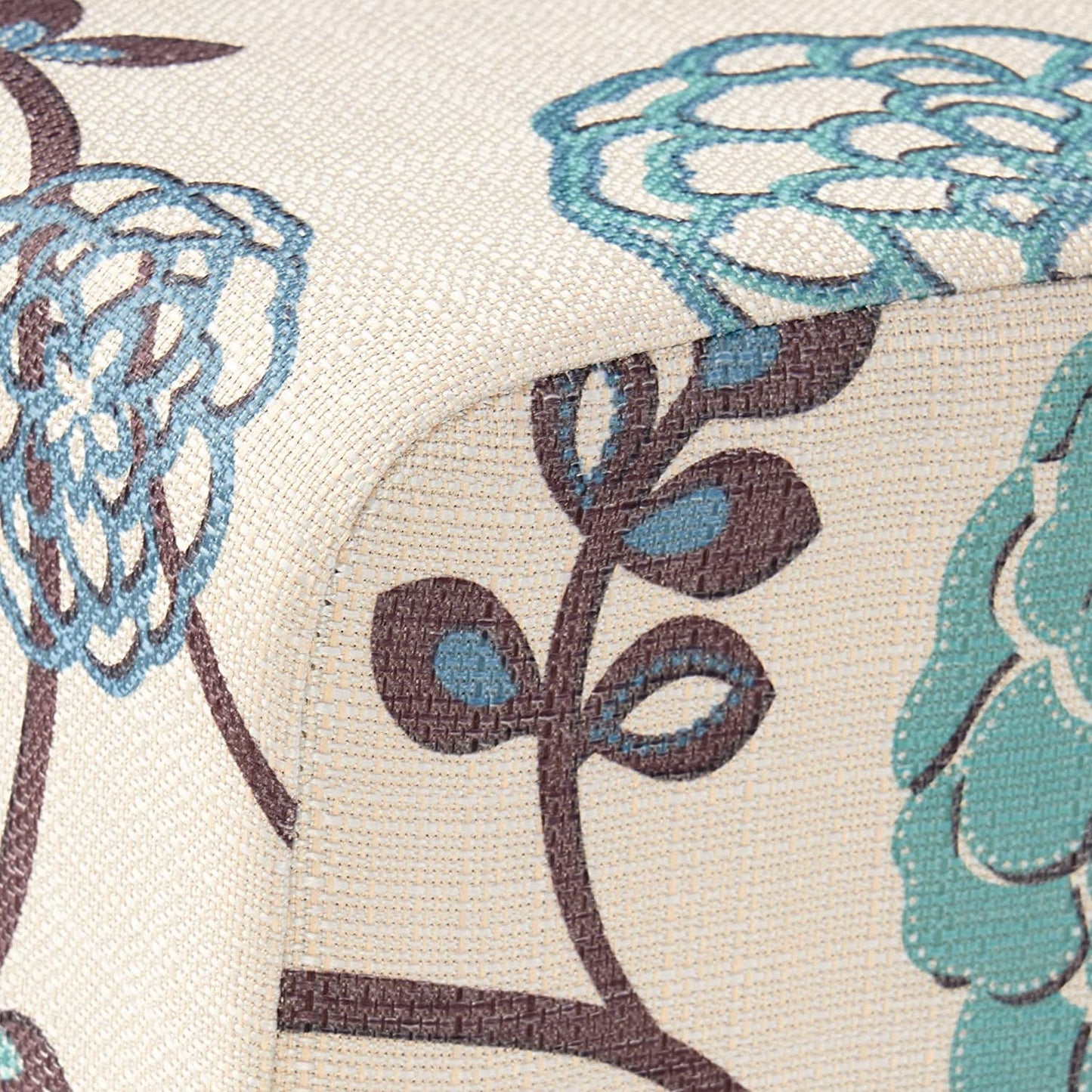 Set of 2 Pertica Fabric Dining Chairs, White and Blue Floral-3