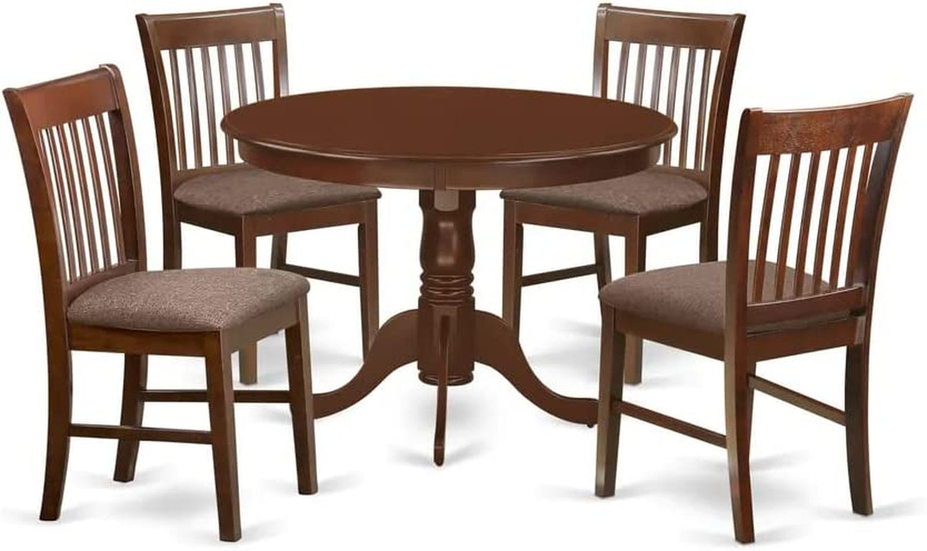 Mahogany 5-Piece Dining Table Set-1