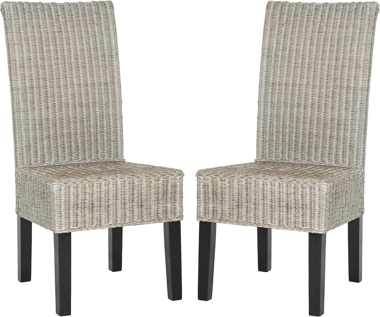 Home Collection Arjun Grey Wicker 18-Inch Dining Chair-4