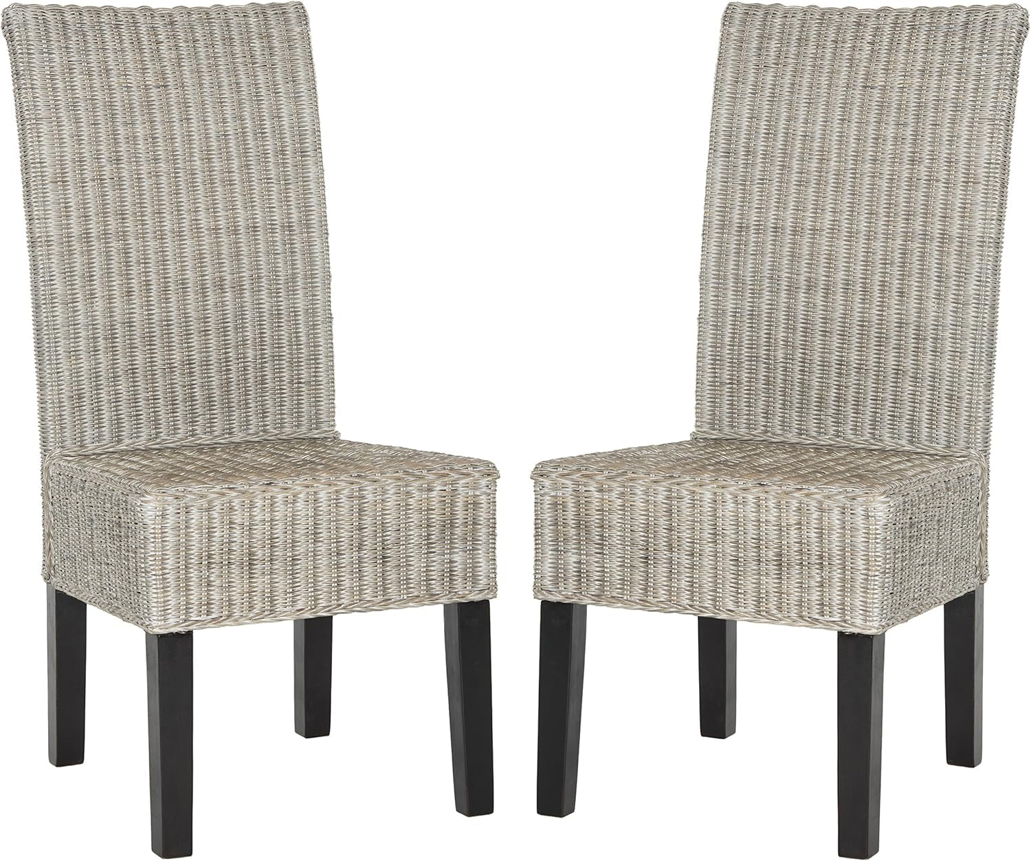 Home Collection Arjun Grey Wicker 18-Inch Dining Chair-4