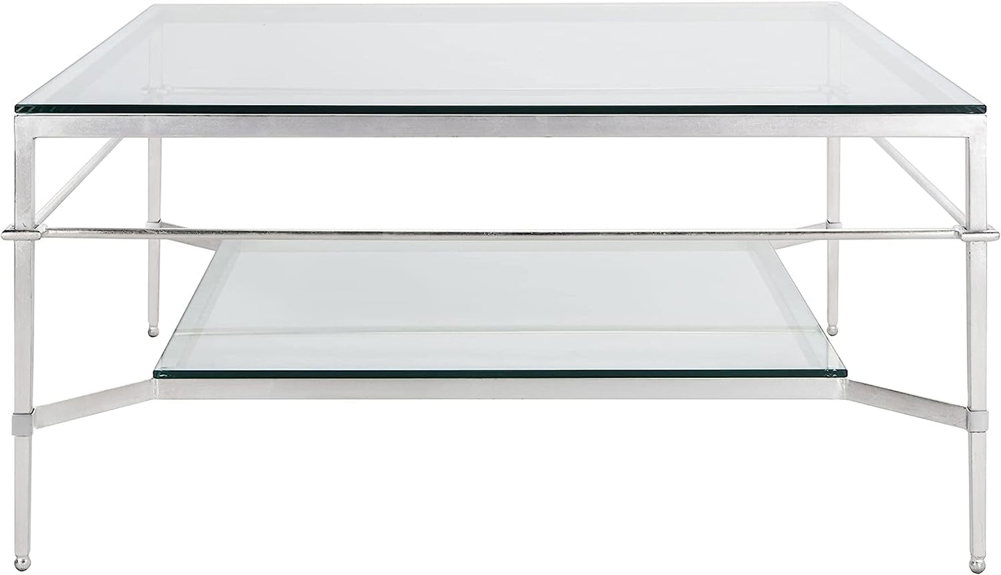 Silver Leaf Glass Couture Cocktail Table-2