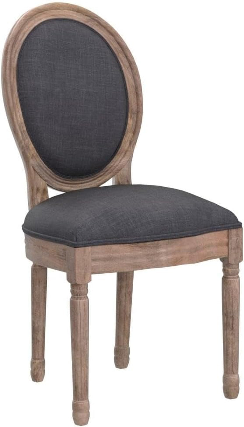 French Country Dining Chairs Set of 4, Farmhouse Dining Chairs, Wood round Back Dining Room Chair, for Dining Room/Living Room/Bedroom-3