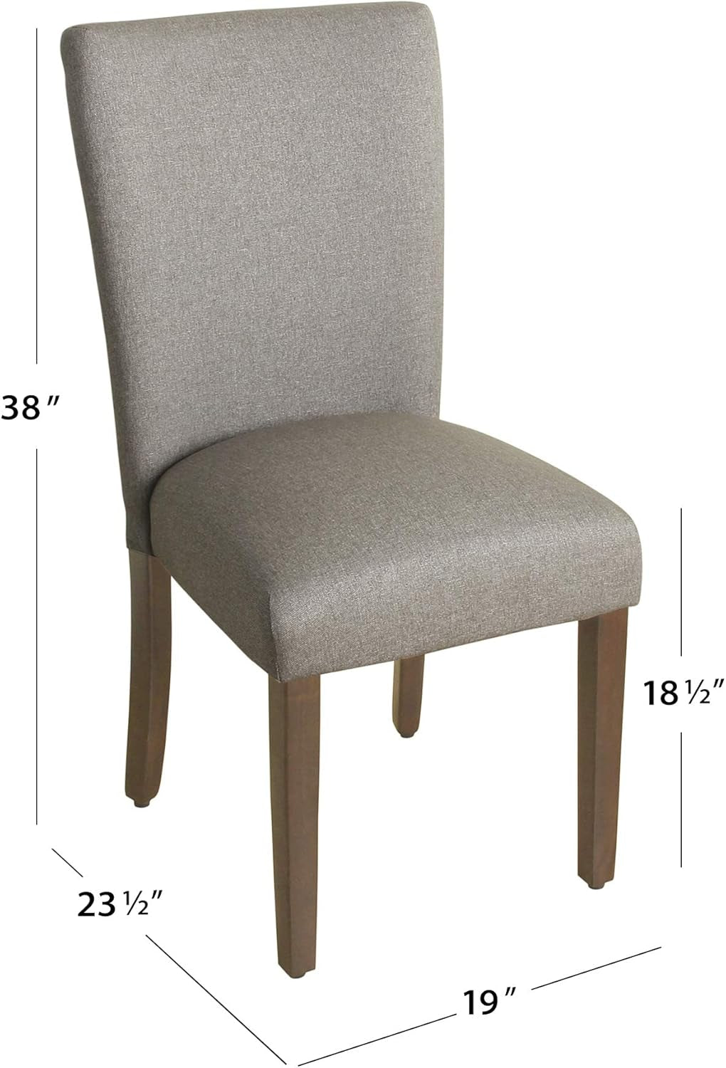 Parsons Classic Upholstered Accent Dining Chair, Single Pack, Gray-2