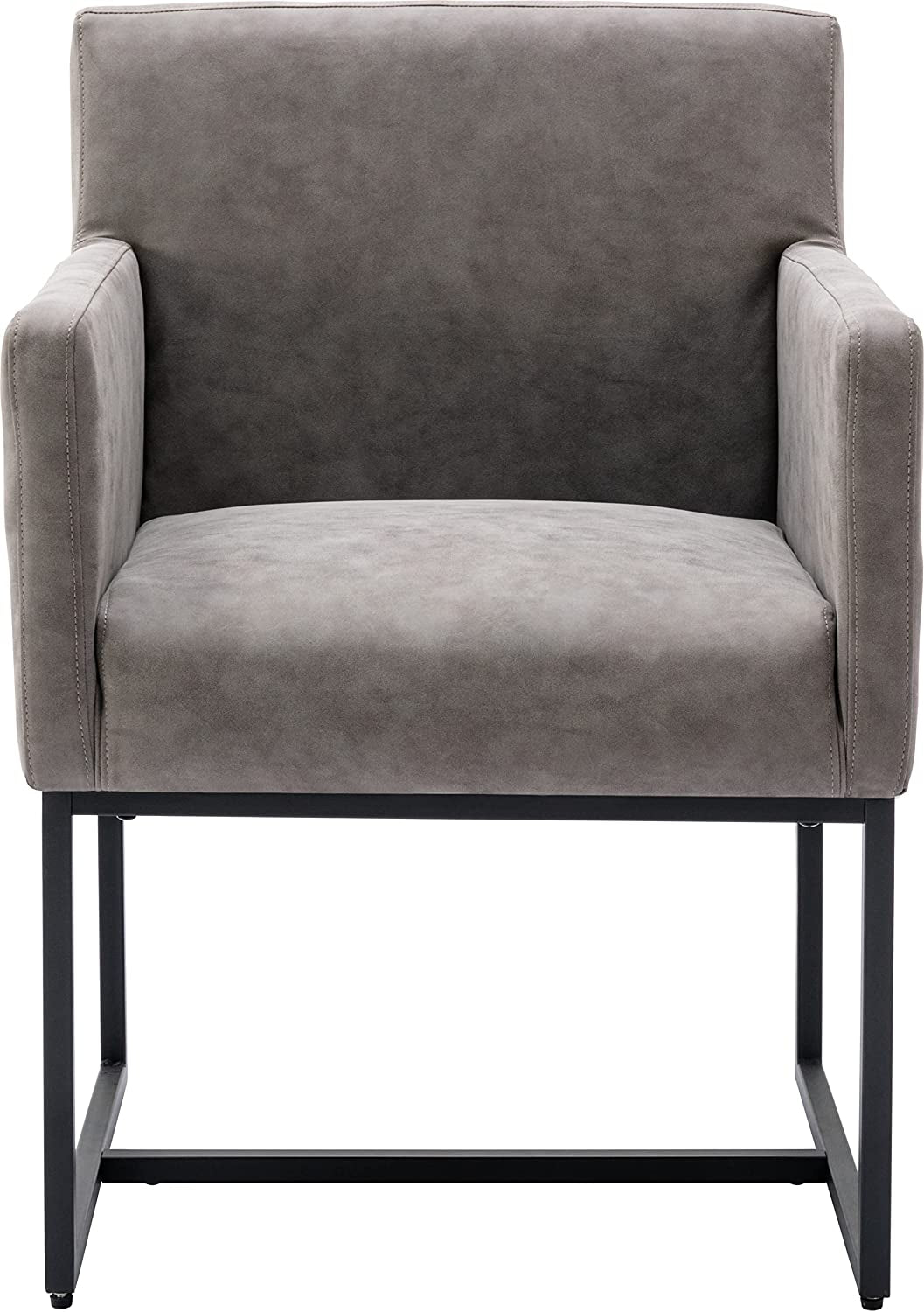 Set of 4 Upholstered Armchairs, Grey-4