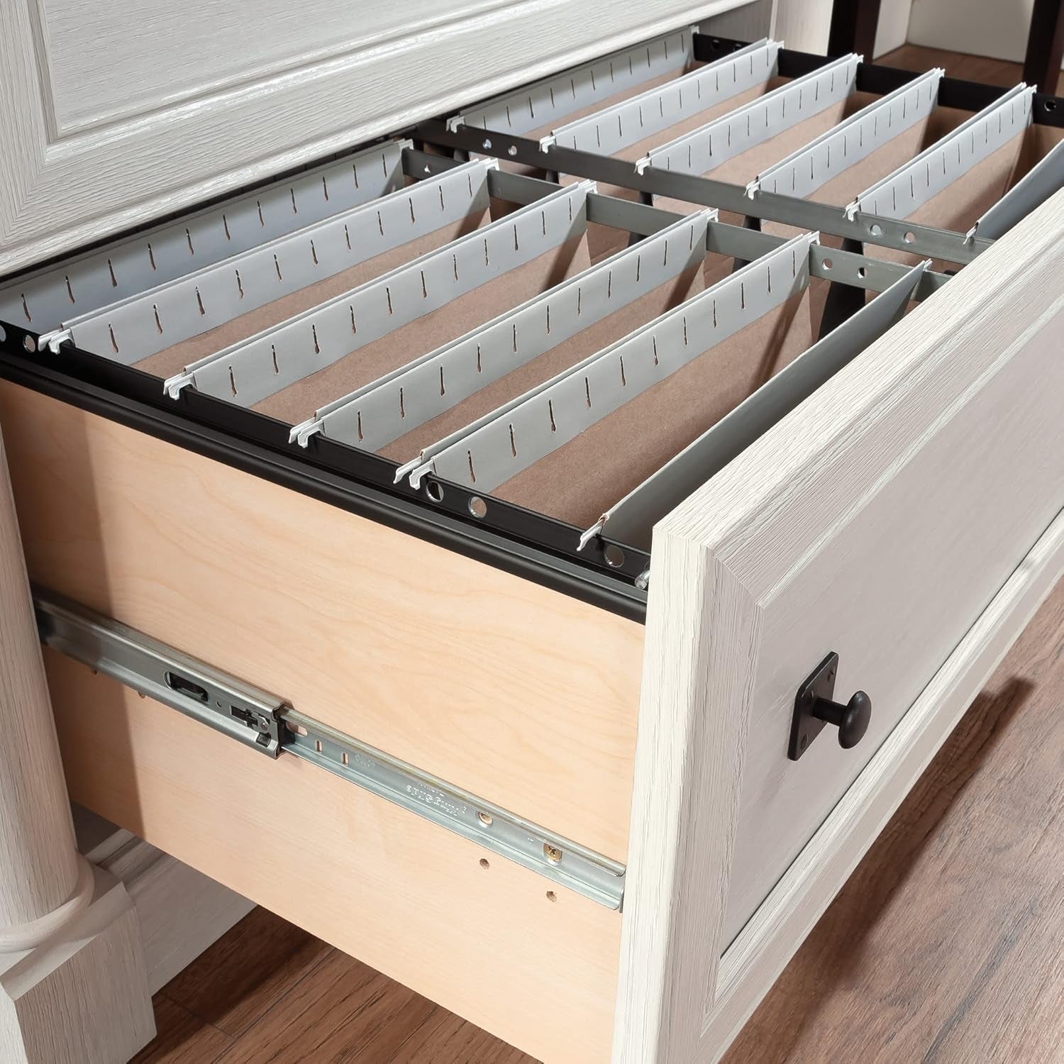 Palladia 2 Drawer File Cabinet, Lateral Filing Cabinets for Home Office, Hanging File Folders Organizer, Interlocking Drawers, in Glacier Oak Finish-4