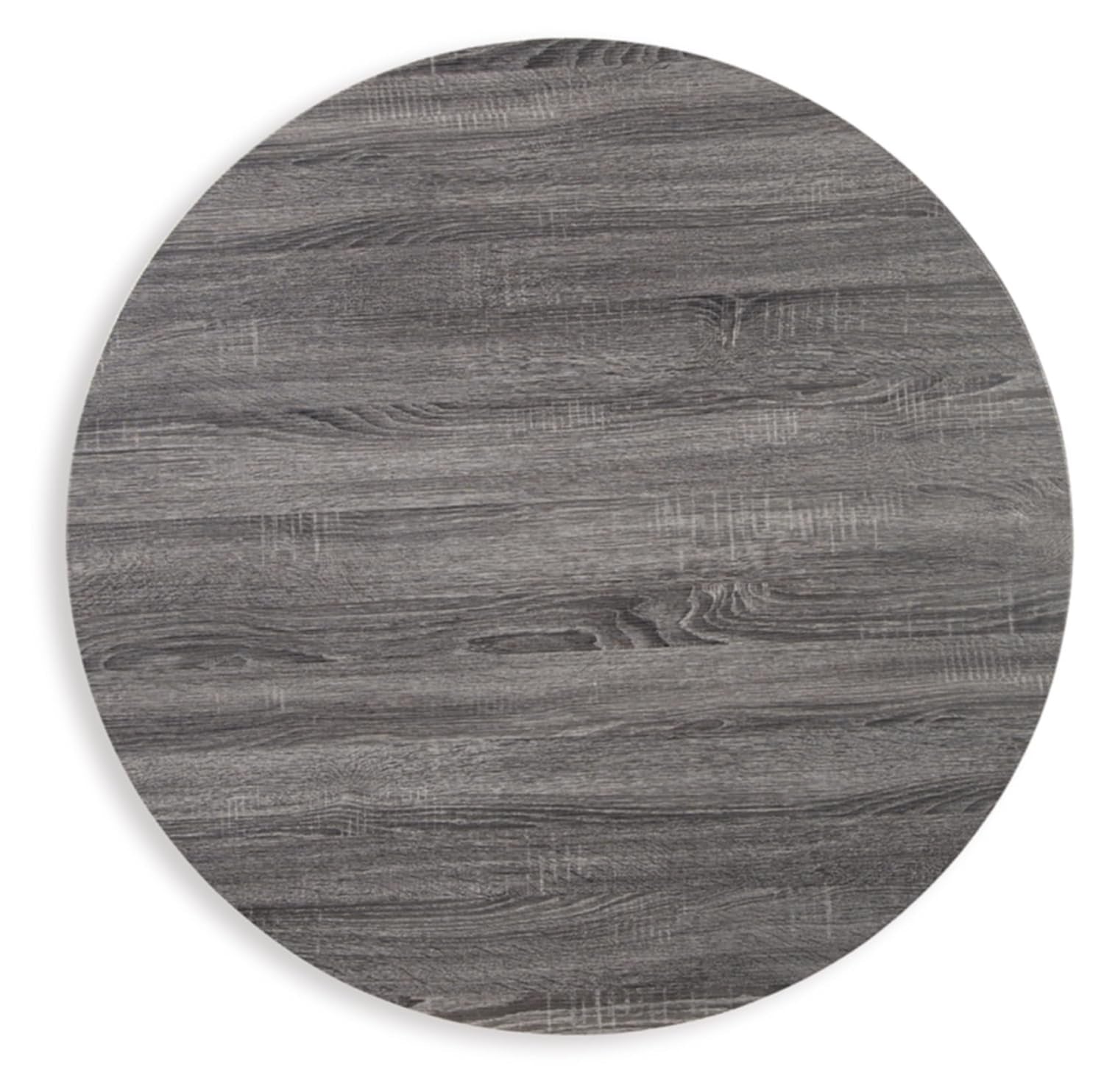 Centiar Mid Century round Dining Room Table with Metal Legs, Gray & Black-4