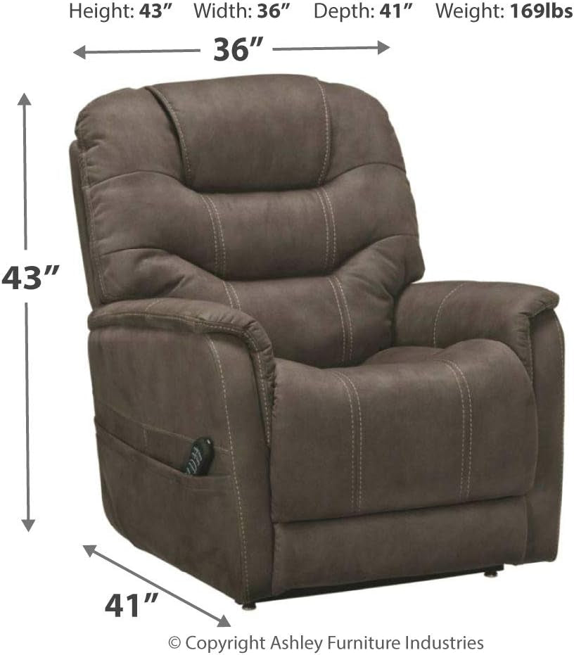Ballister Contemporary Power Lift Recliner, Brown-2