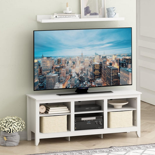 Jensen Entertainment Center for TV up to 65 Inch, 65-Inch, Solid White-1