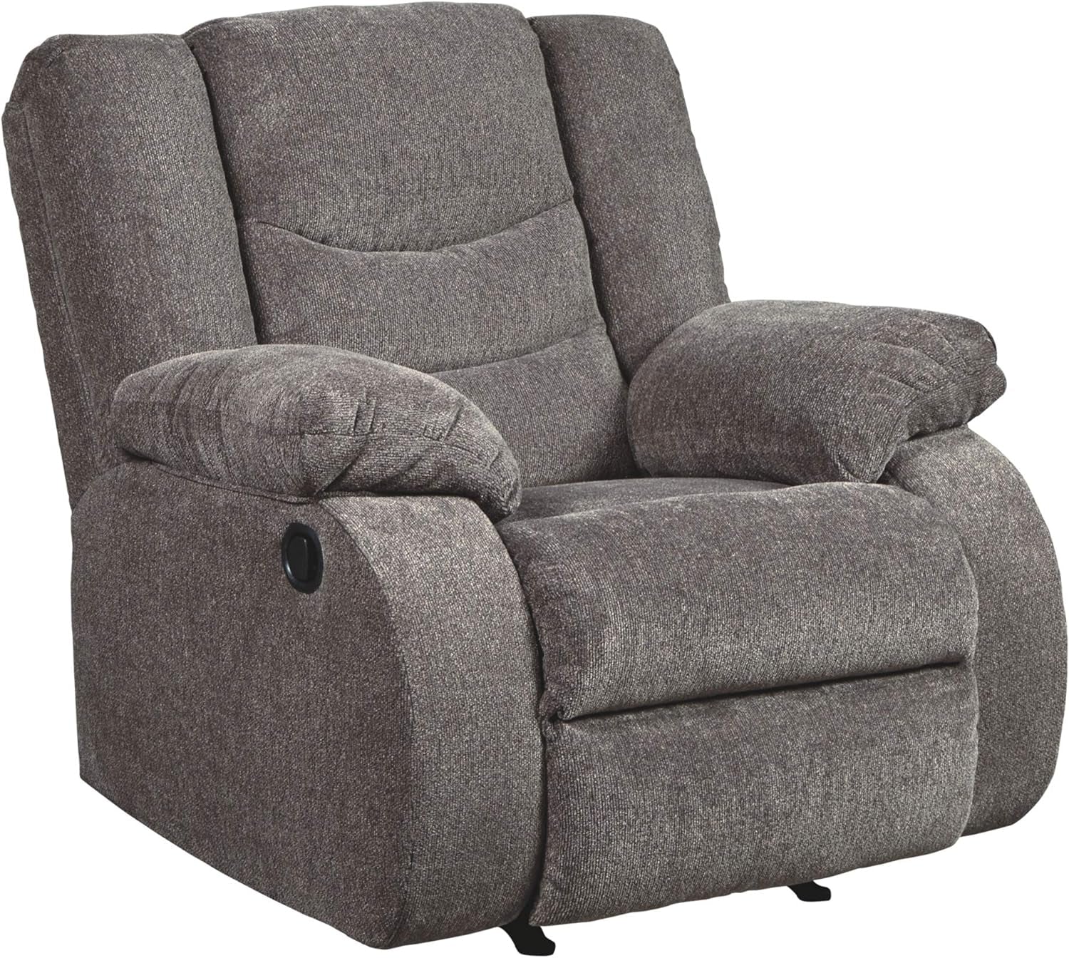 Tulen Modern Manual Pull Tab Rocker Recliner, Dark Gray-0