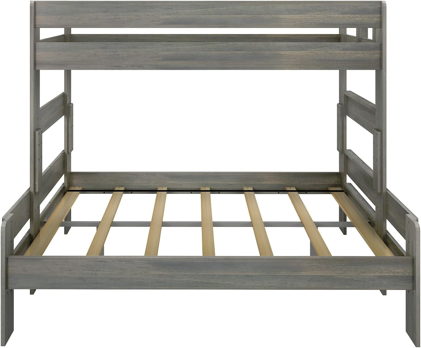 Bunk Bed, Twin Xl-Over-Queen Bed Frame for Kids, Solid Wood for No Box Spring Needed, Driftwood-4