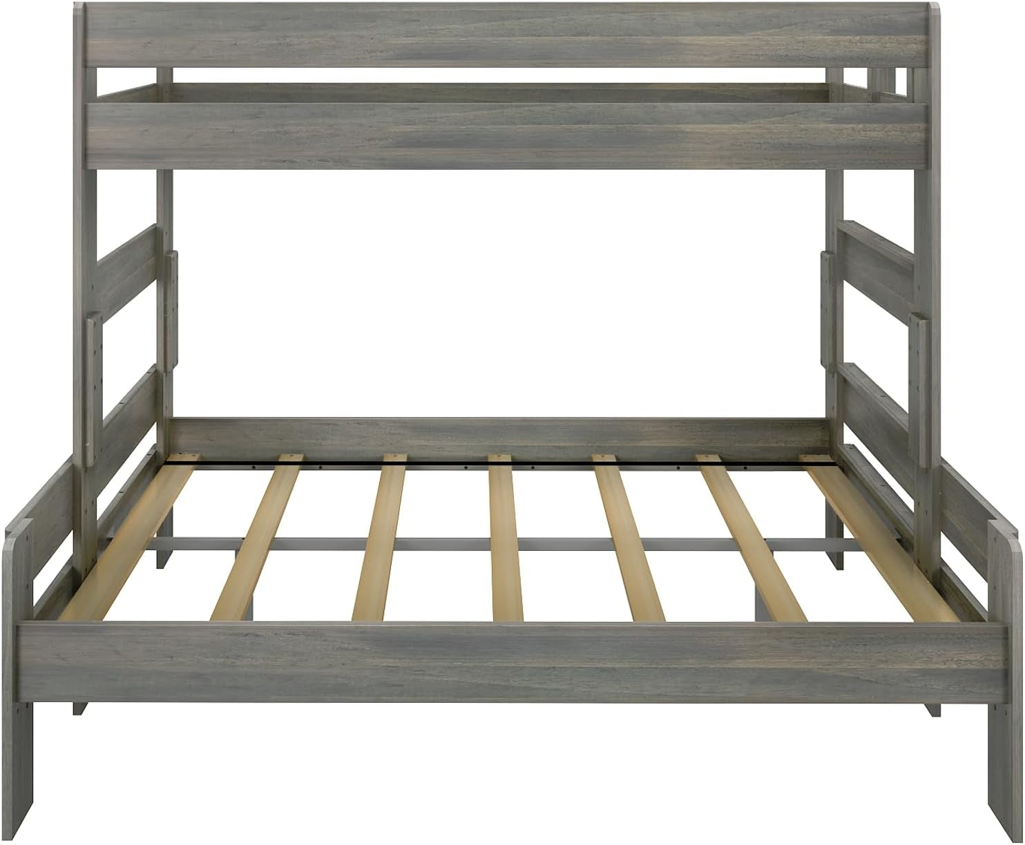 Bunk Bed, Twin Xl-Over-Queen Bed Frame for Kids, Solid Wood for No Box Spring Needed, Driftwood-4