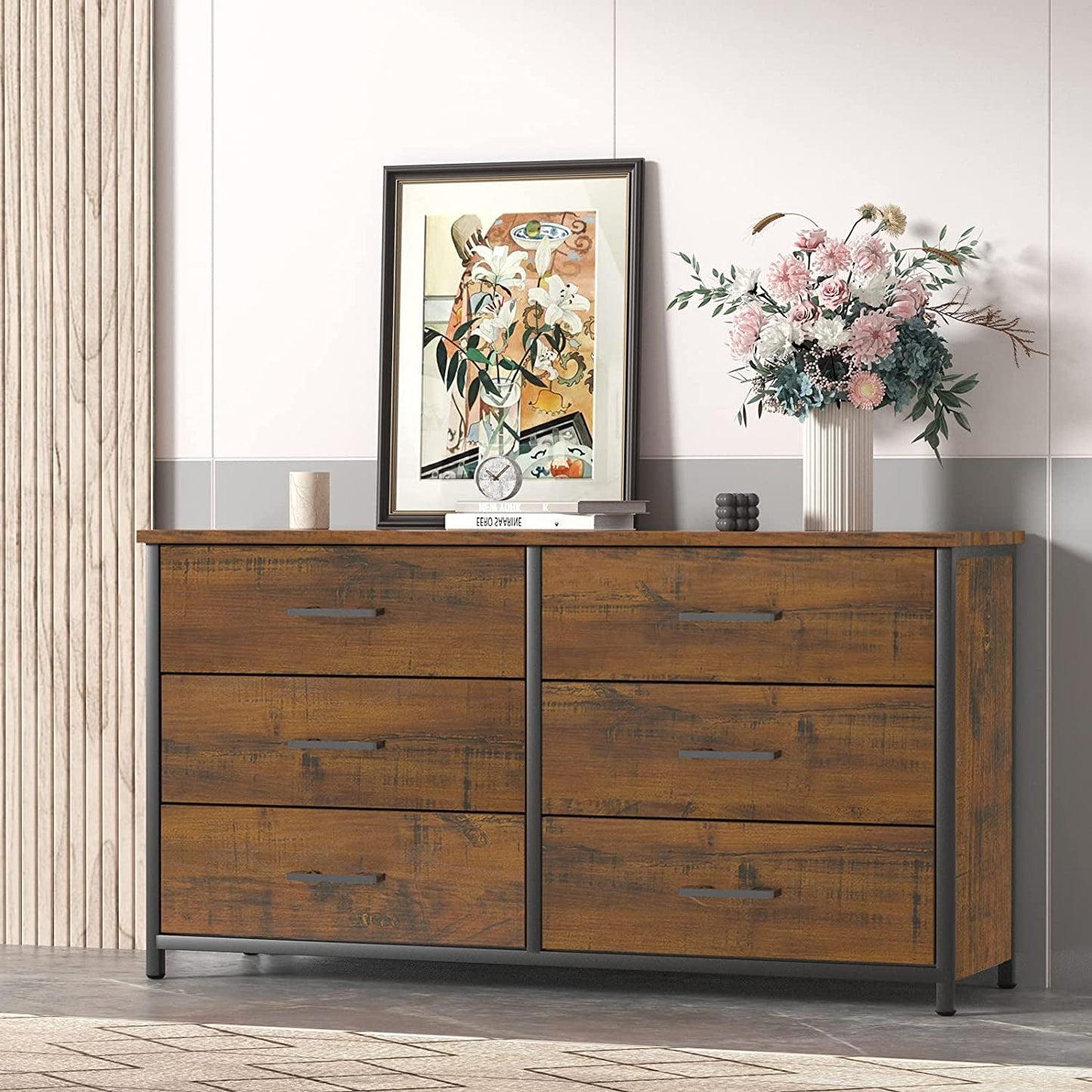 Industrial 6-Drawer Double Dresser-2