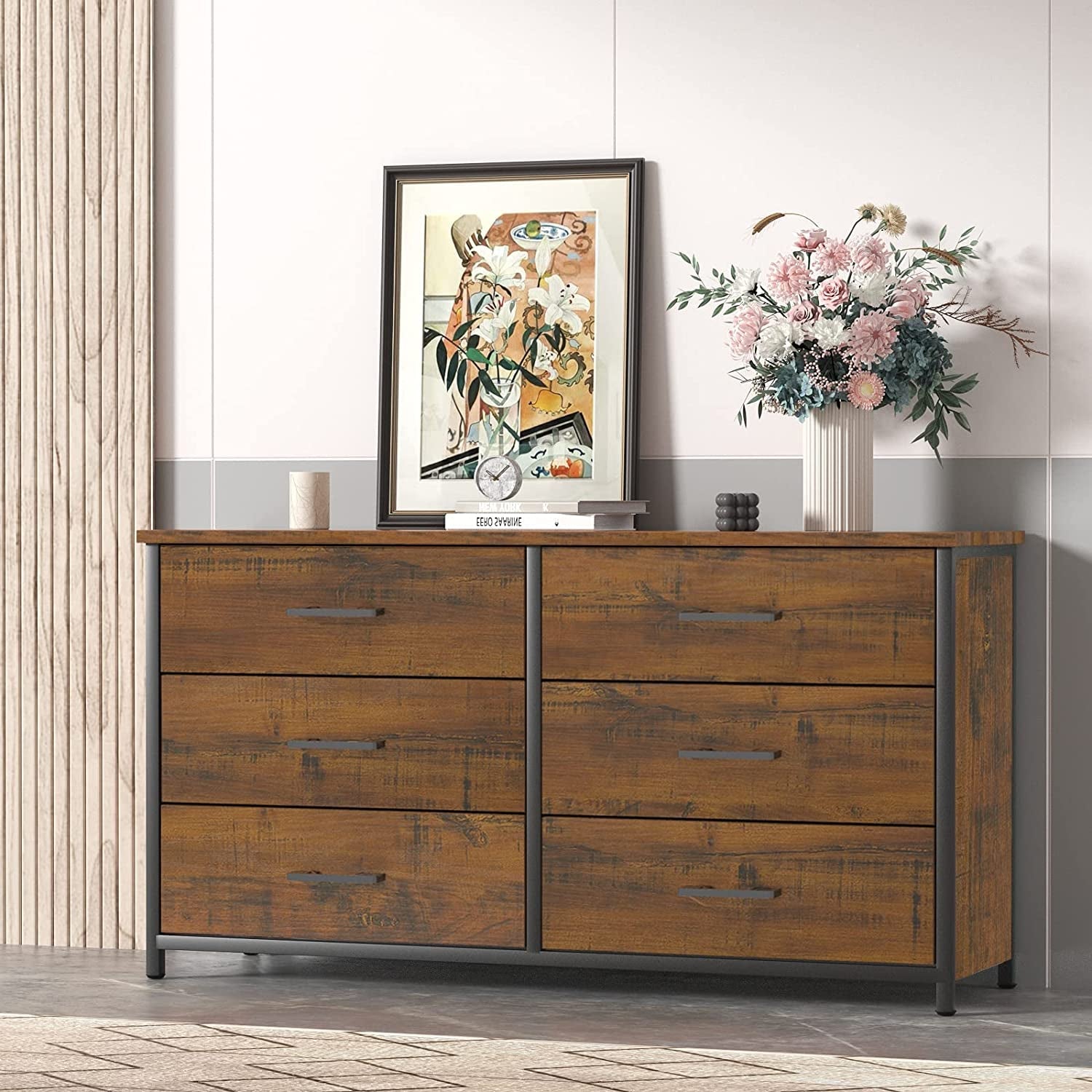 Industrial 6-Drawer Double Dresser-2