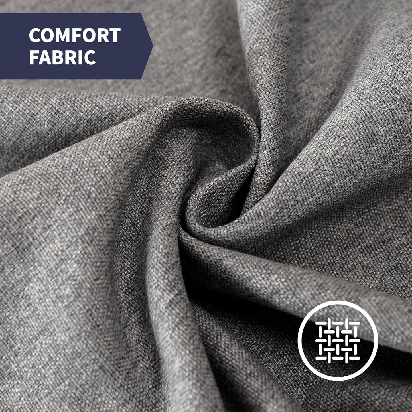 3 Piece Living Room Sofas Set, 3-Seat Sofa Couch and Loveseat & Chair Furniture, Modular Sectional Couch, Couches Sets with Armchair for Living Room/Bedroom/Home/Apartment - Dark Grey-2