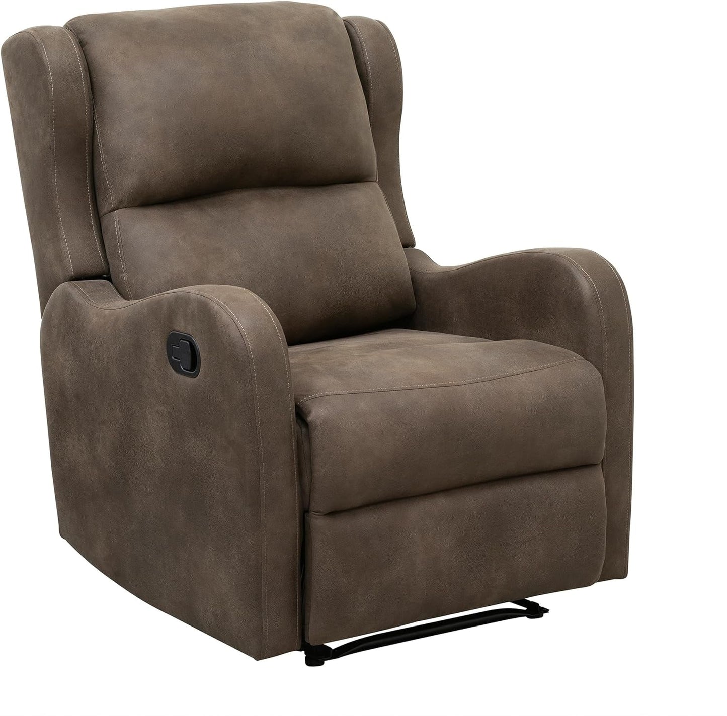 Recliner Chair Living Room Reclining Sofa Chair, Home Theater Seating Modern Recliner, Manual Recliner Sofa Chair for Living Room/Office/Apartment, Wall Hugger Recliner, Brown-2