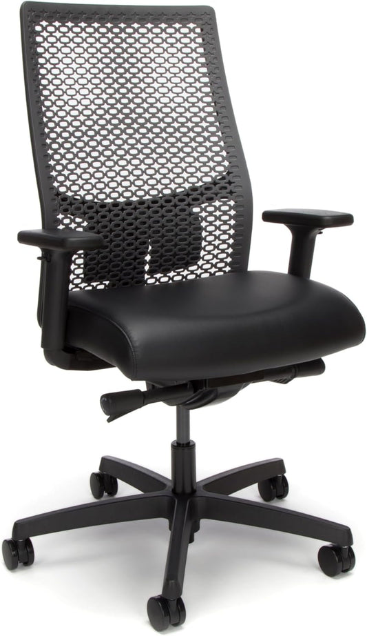 Ignition 2.0 Reactiv Ergonomic Office Chair with Lumbar Support, Breathable Flex-Back Adjustable Office Chair, Synchro-Tilt Recline, Swivel Wheels - Home Office Desk Chair for Back Pain - Black-0