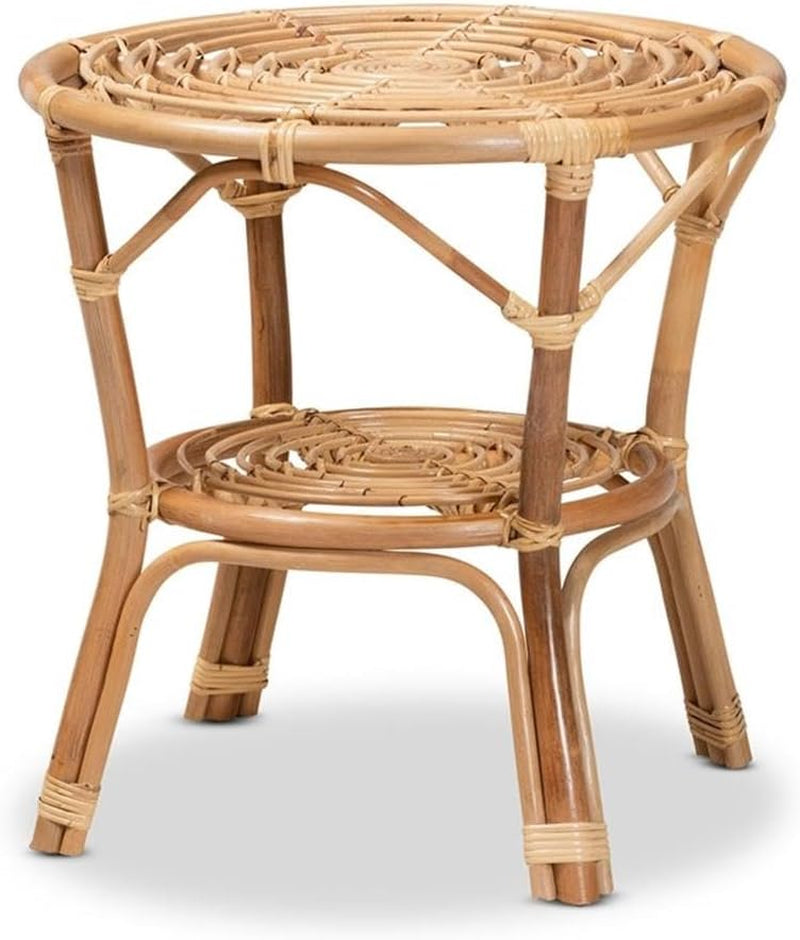 Alleta Modern Bohemian Natural Brown Rattan 3-Piece Living Room Set-2