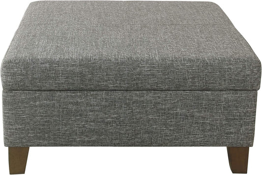Luxury 32″ Ottoman with Storage in Slate Gray-1