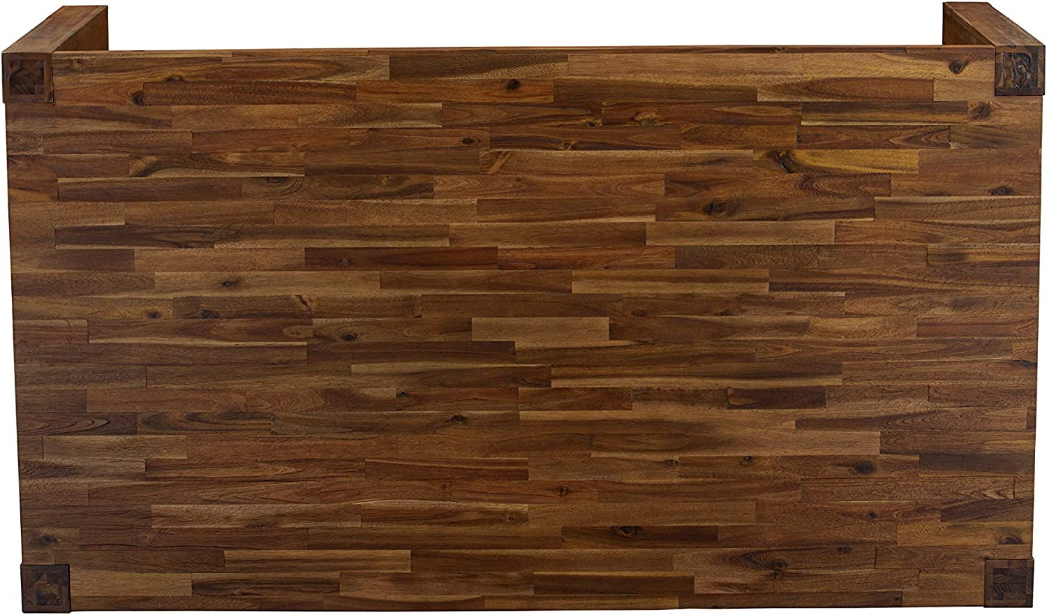 Wooden Rectangular Dining Table, Antique Walnut Finish-3