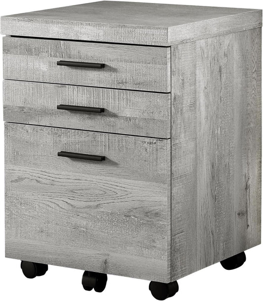 I 7401 File Cabinet, Rolling Mobile, Storage Drawers, Printer Stand, Office, Work, Laminate, Grey, Contemporary, Modern-0