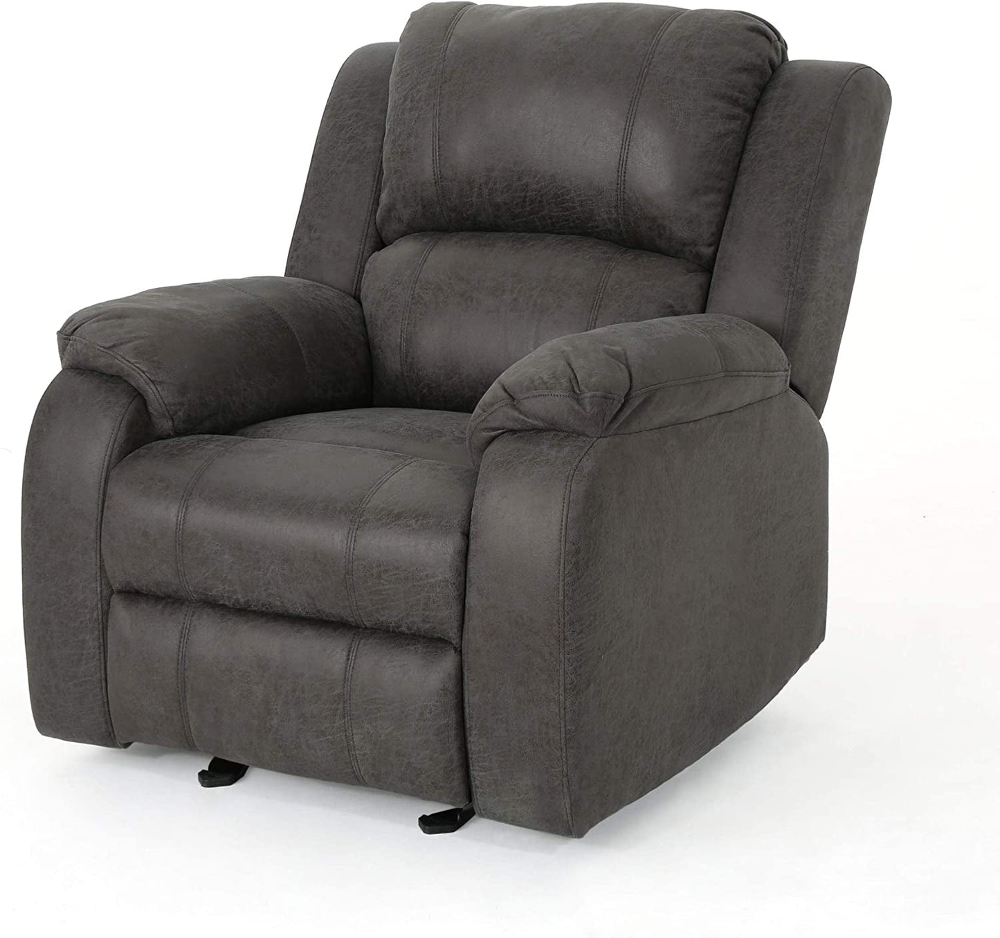 Michelle Gliding Recliner in Slate and Black-1