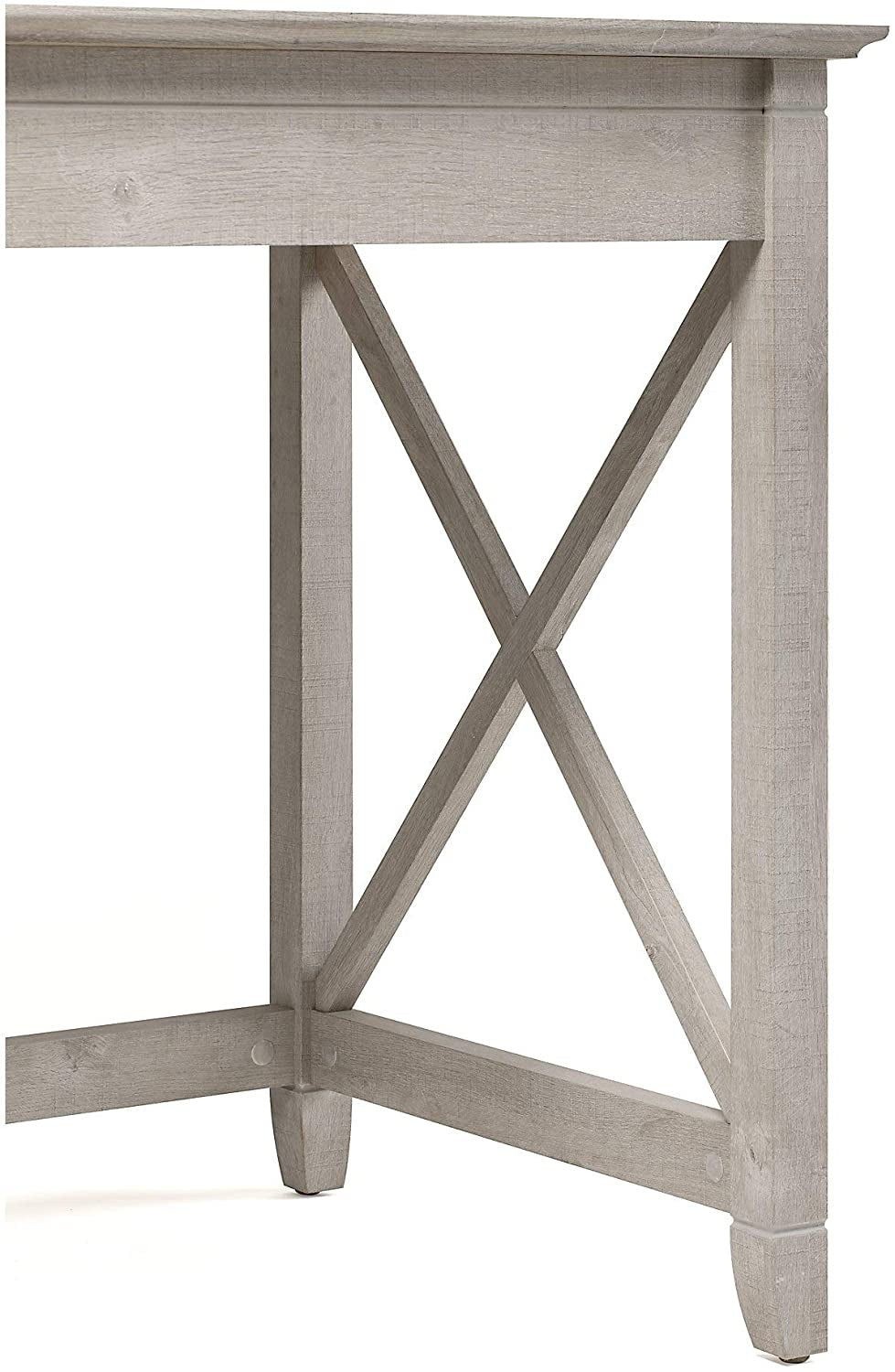 Washed Gray L-Shaped Desk W/ File Cabinet-3