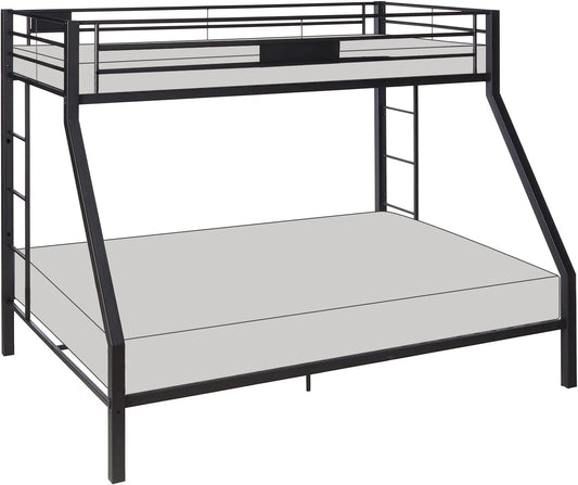 Twin Xl/Queen Bunk Bed, Sandy Black-1