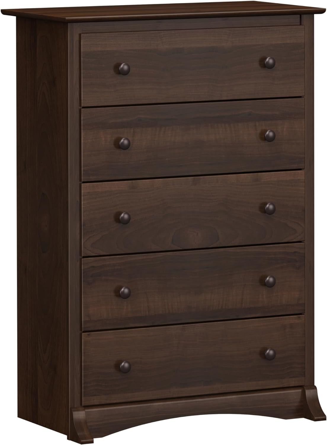 Espresso 5-Drawer Chest with Wide Top-2
