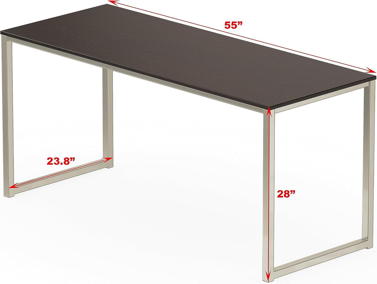 Home Office 55-Inch Computer Desk, 24" Deep, Espresso-2